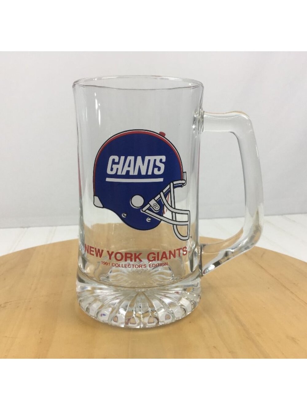Vintage Slim Jim New York Giants Beer Mug Glass Stein 1991 Edition
